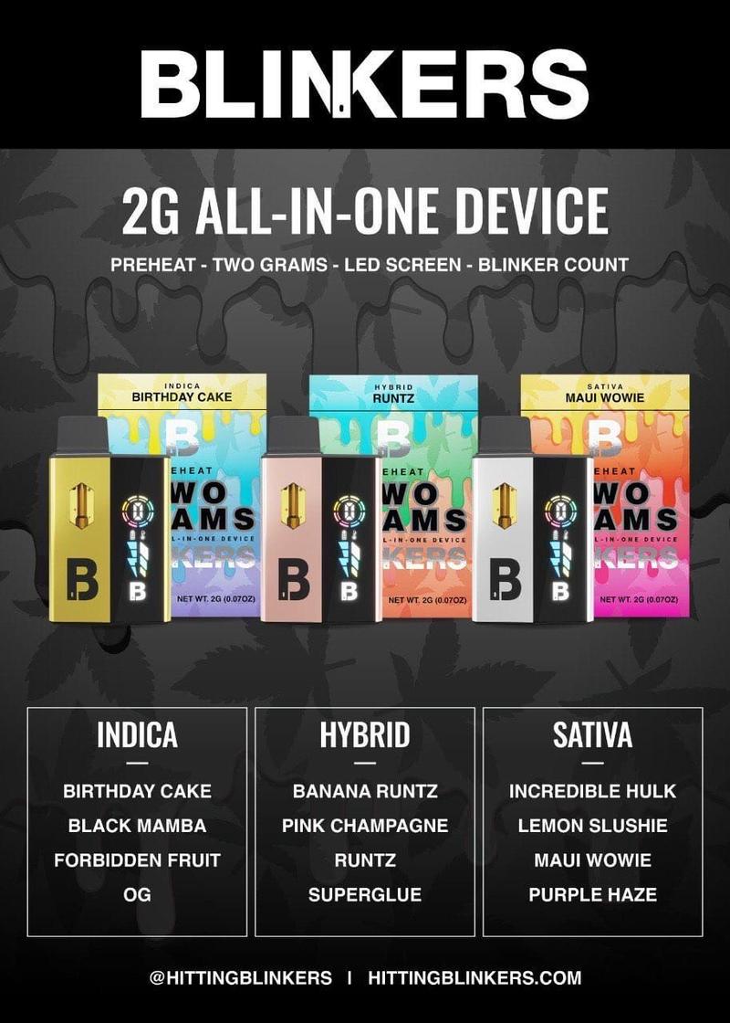 BLINKERS 2G THC VAPE ** FREE SHIPPING**