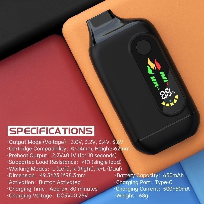 Dual cart 510 battery